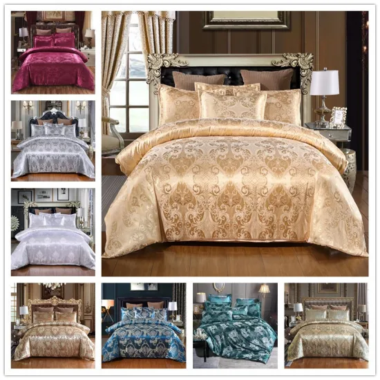 Luxury Classic European Style 4PCS Wholesale Home Bedroom Bedsheet Duvet Cover Bedding Set